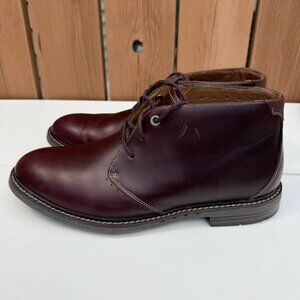 Clarks Bushacre 2 Desert Boots Mens 9 Dark Brown Leather Chukka Lace-Up Casual